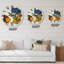 Horloge murale moderne à formes botaniques minimalistes avec feuille verte-60328670