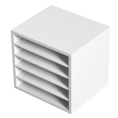 AdirOffice 11-Compartment Wood Vertical Paper Sorter Literature File Organizer, Medium Oak (2-Pack), Brown