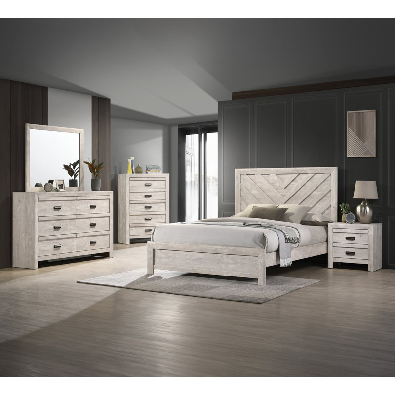 Ensemble de chambre à coucher Valour, Grey, Double