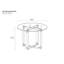 Arsos Round Glass Top Dining Table