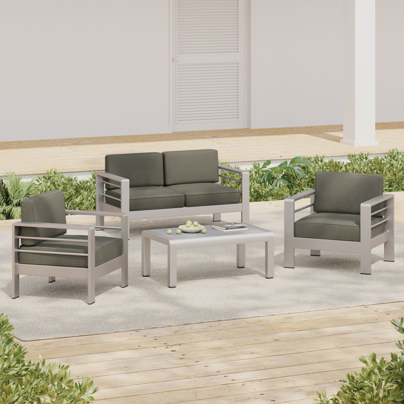 Structure argent / coussin kaki