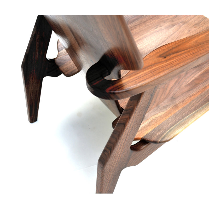 London Armchair Chair with Ottoman, Walnut