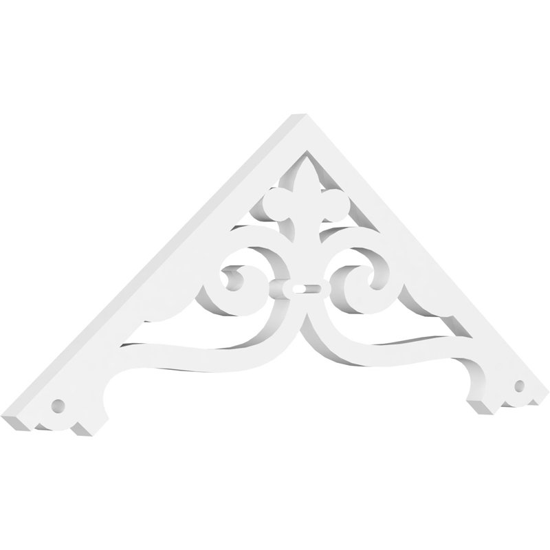 Pignon en PVC de qualité architecturale Finley, H 13,5 po x l 36 po x P 1 po, 9 / 12