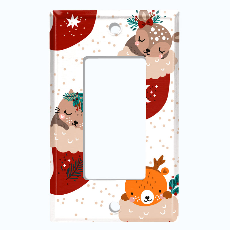Patterned 1 - Gang Toggle Light Switch Standard Wall Plate