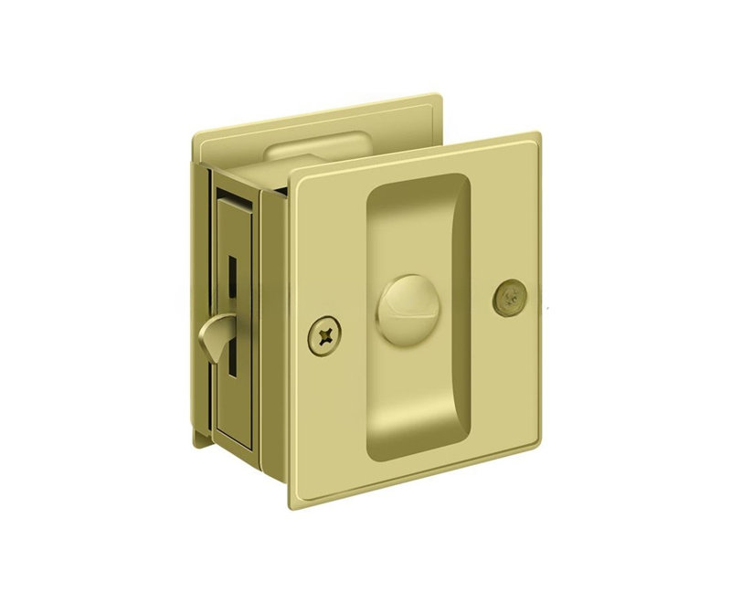 Brass Pocket Door Hardware, Polished Brass