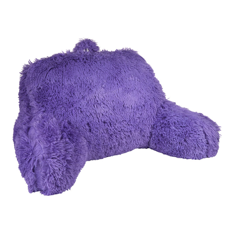  Shaggy Backrest Pillow, Purple