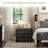 Set of 2 Nesting Side Tables Grid Textured Square Accent Tables-533751380