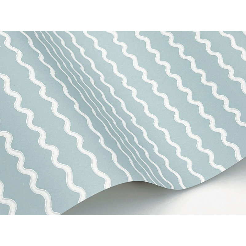 Papier peint Rickrack, Bleu clair