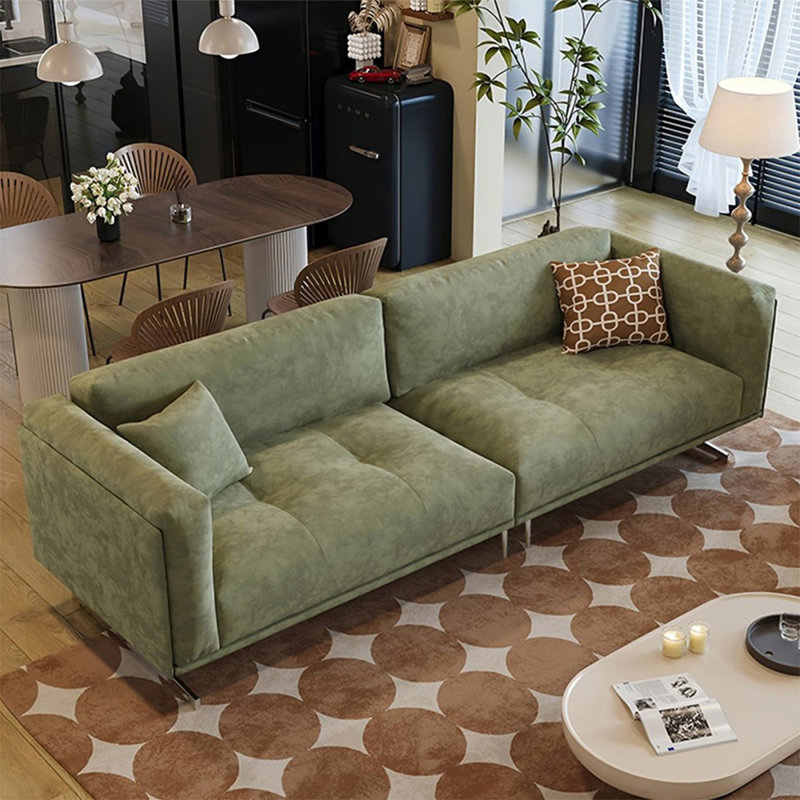 Coussin modulaire vert 100% polyester, H 31,5 po x l 110,24 po x P 36,22 po