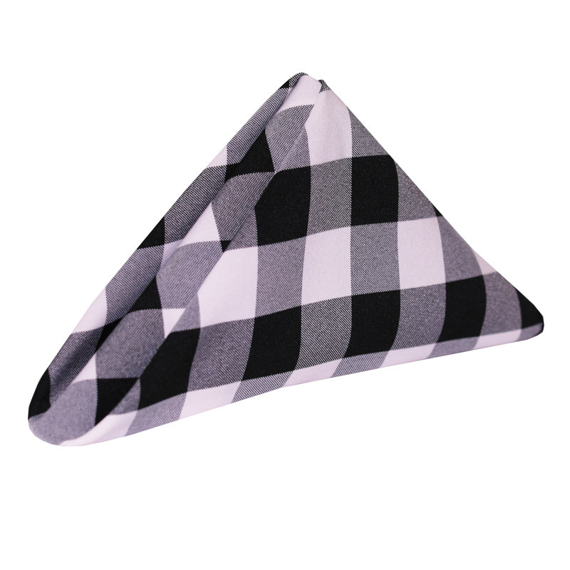 Ensemble de serviettes 60 pièces, Noir et blanc, L 20 po x L 20 po