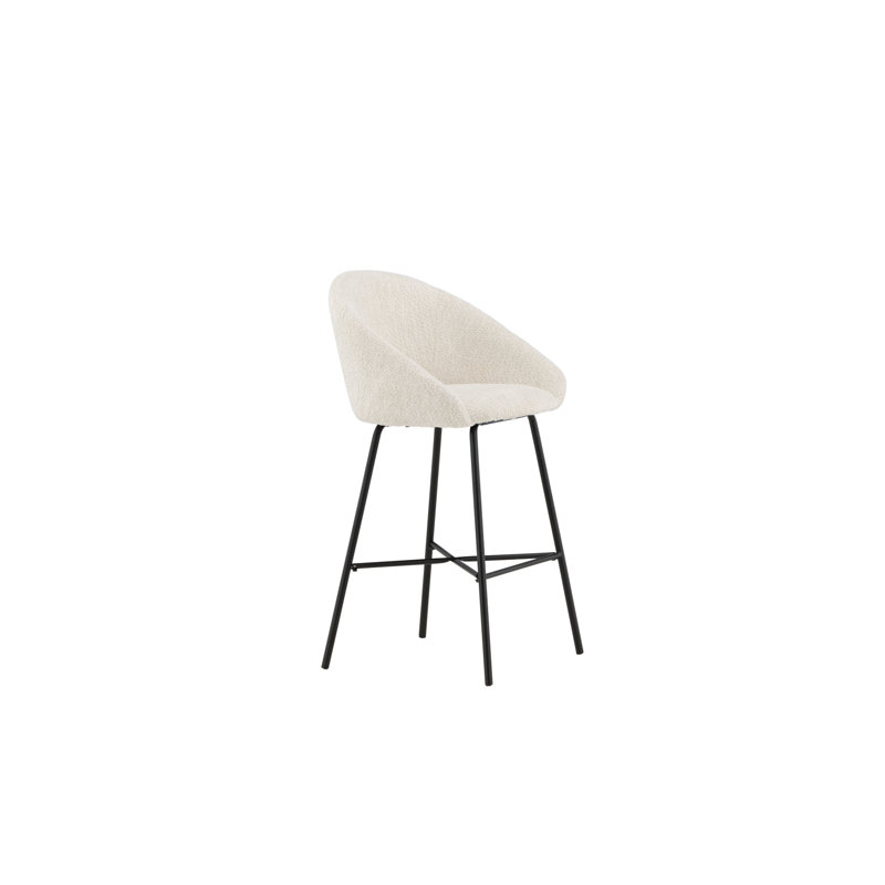 Terrest Upholstered Counter Stool with Metal Frame