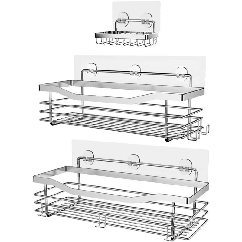 Adhesive Stainless Steel Shower Caddy