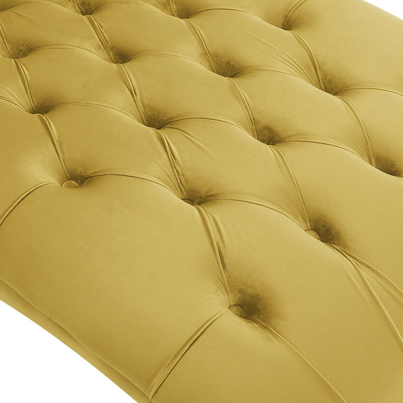 Douglas Upholstered Chaise Lounge, Mustard