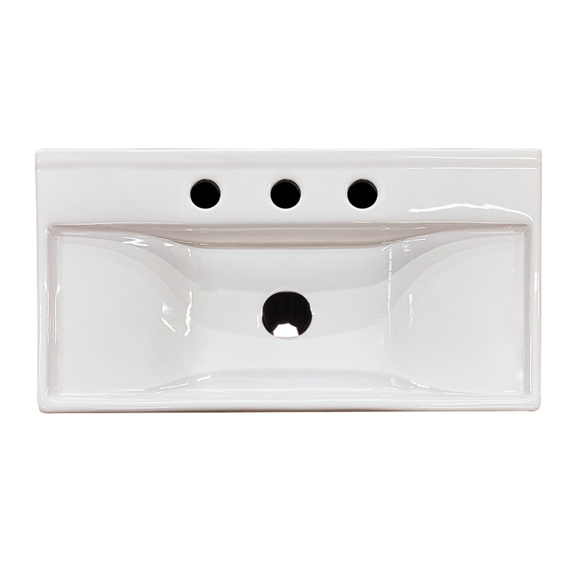 Spring 23.75'' L Bathroom Sink, 8" Centers