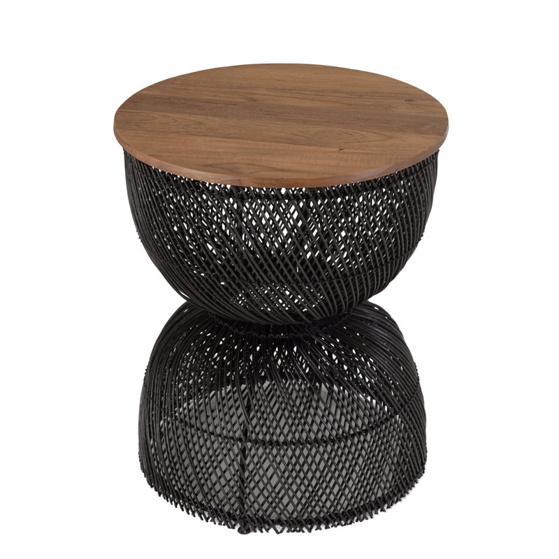 Aadila Block End Table, Black