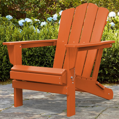 Wolak Foldable Outdoor Adirondack Chair