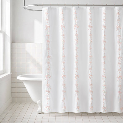 Madison Park Essentials Addison Polyester 13-Piece 72x72" Bowed Shower Curtain Set