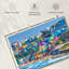 «Seaside Town Colors Of San Juan», reproduction sur toile-92519320