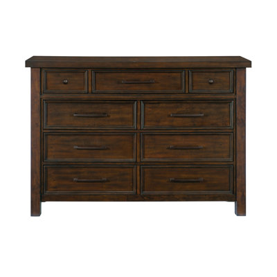 Commode classique transitionnelle avec 9 tiroirs, meubles de chambre à coucher 1 pièce, sans assemblage