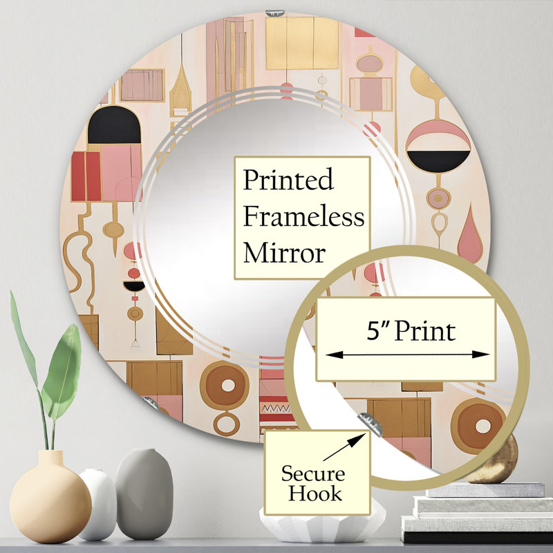 Zymiere - Modern Wall Mirror Round, 24 po x 24 po