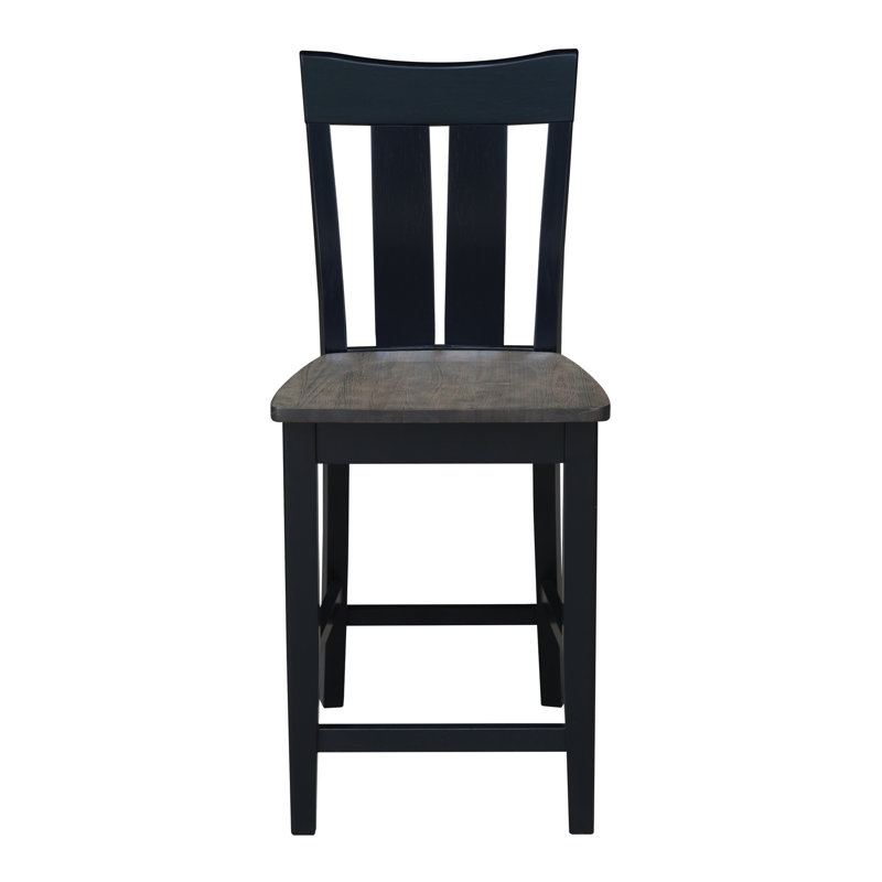 Tabouret de bar à hauteur de comptoir Hermelinda, Charbon