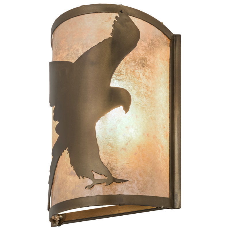 Flying Hawk Copper 1 - Light Flush Mounted Sconce