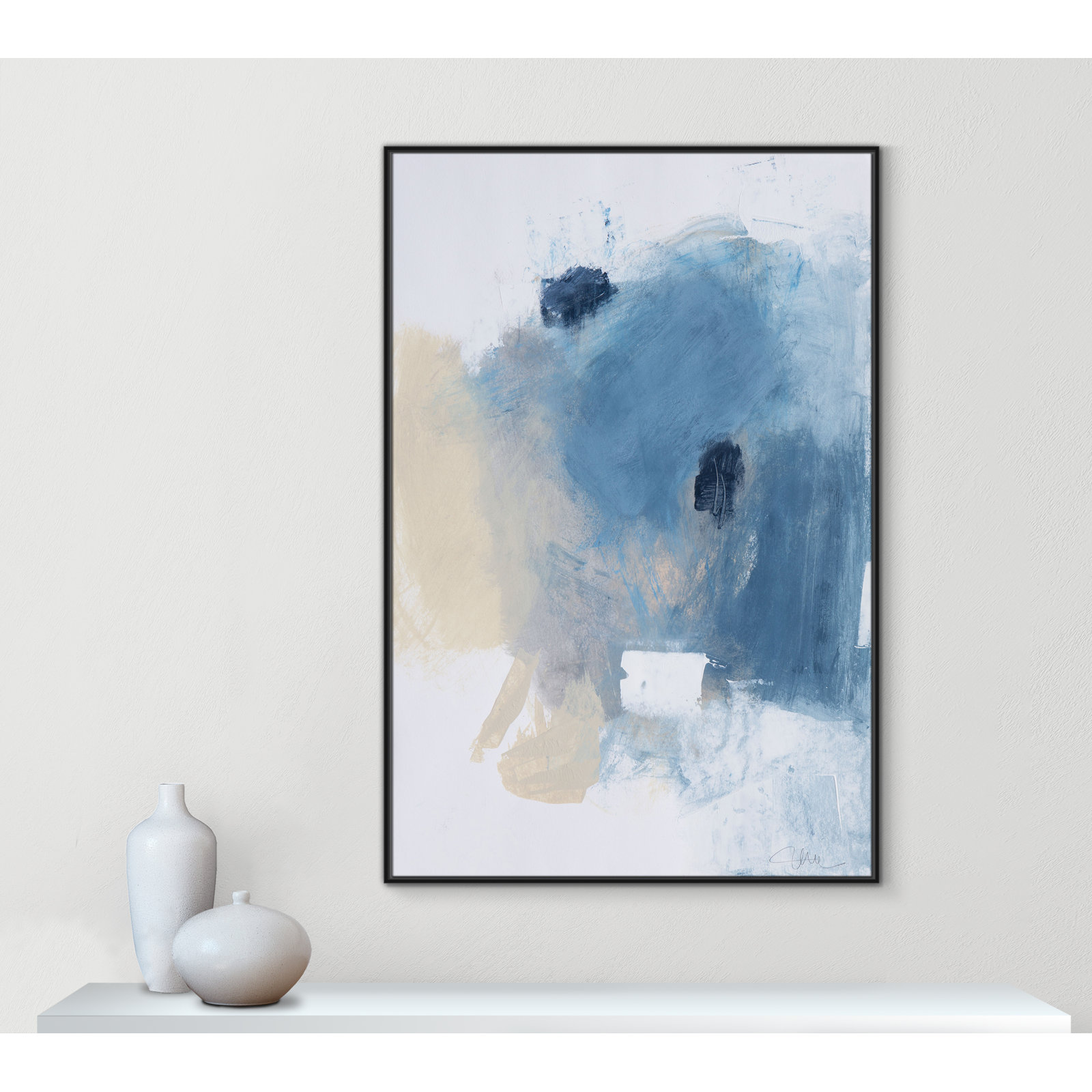 Coastal Carnival Collection "Coastal Carnival I" Print, No Mat, 61.5" H x 41.5" W x 2" D, Black Floater Framed Canvas