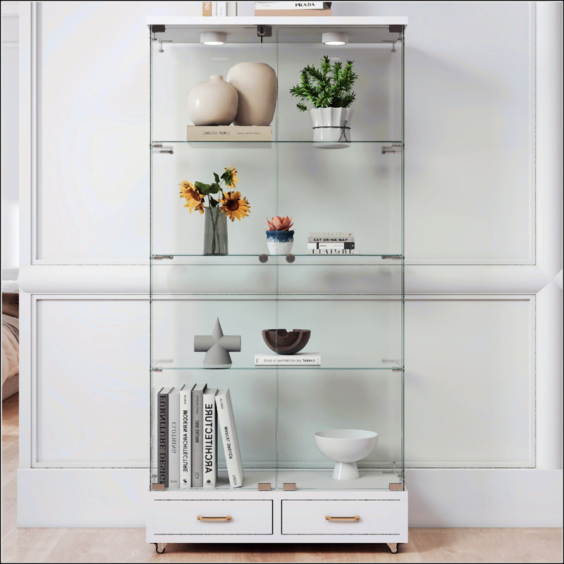 Vitrine moderne en verre, Blanc