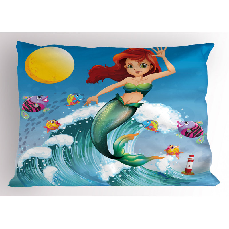 Fish Polyester Sham Set, Queen