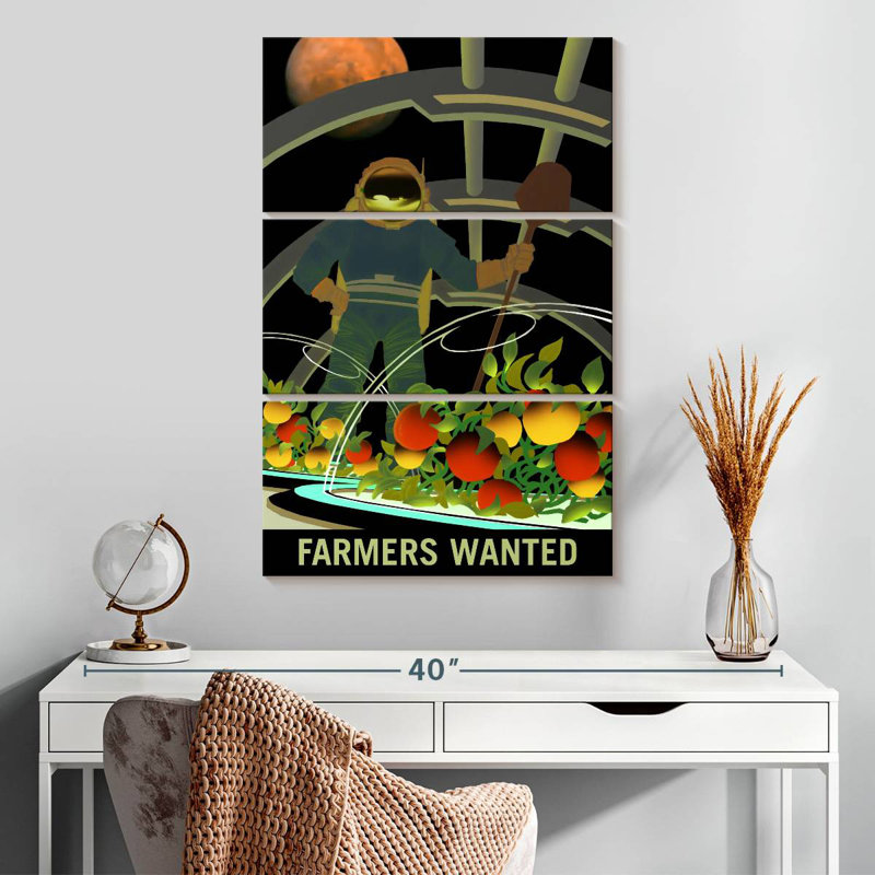 Mars Explorers Wanted, affiche V, H 32 po x l 20 po
