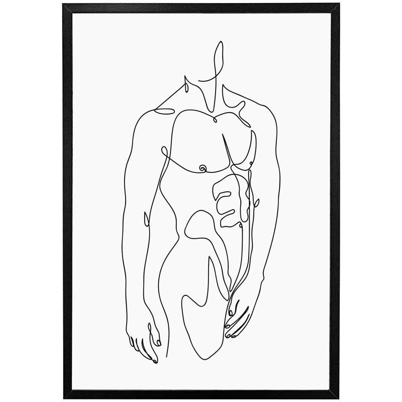 Athalie Single Picture Frame Print, Black Framed, 114cm H x 76cm W x 4cm D