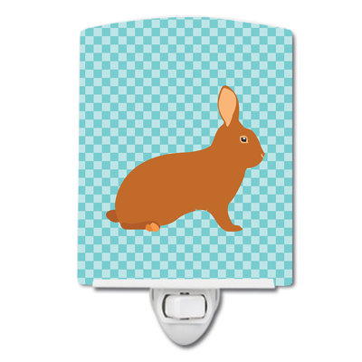 Rex Rabbit Check Ceramic Night Light