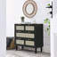 Commode moderne en rotin à 3 tiroirs-1386001218