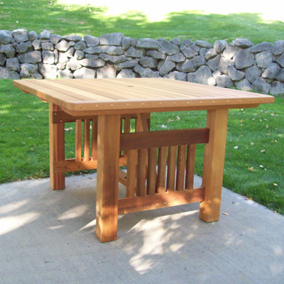 Carmelita Square Cedar Solid Wood Outdoor Dining Table Yes , 48 " W 48 " D