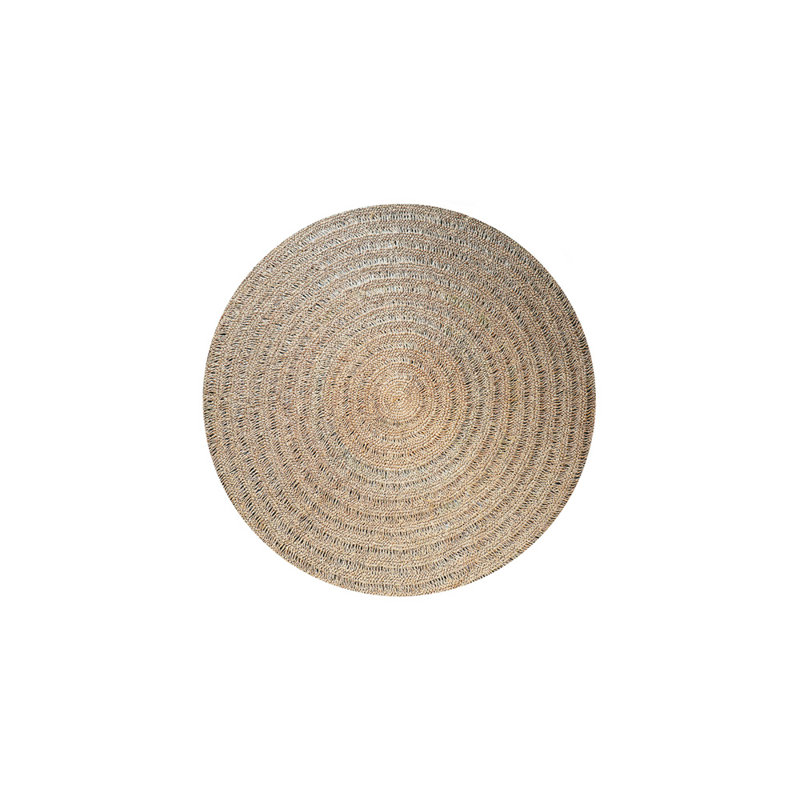 Round Solid Colour Hand Woven Area Rug, Round 100cm