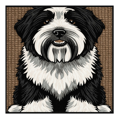Washable Old English Sheepdog Dogs Area Rug