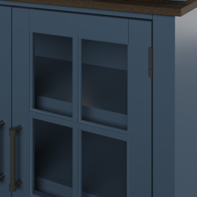 Buffet 36 "avec rehausse Thomas, Bleu Fontana