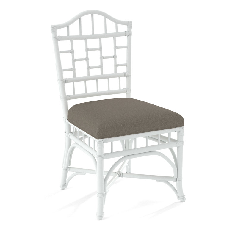 Chaise d'appoint Chippendale, Blanc givré, Performance gris sucre; 0863-84