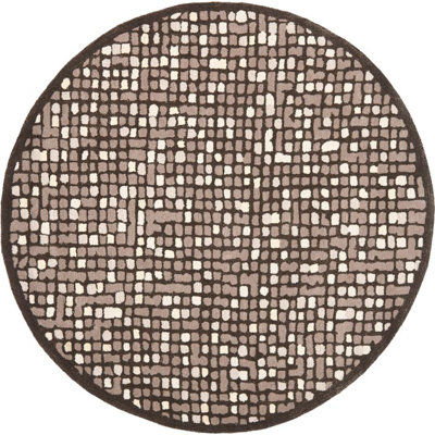 Martha Stewart Hand Tufted Wool/Viscose Geometric Rug in Gray