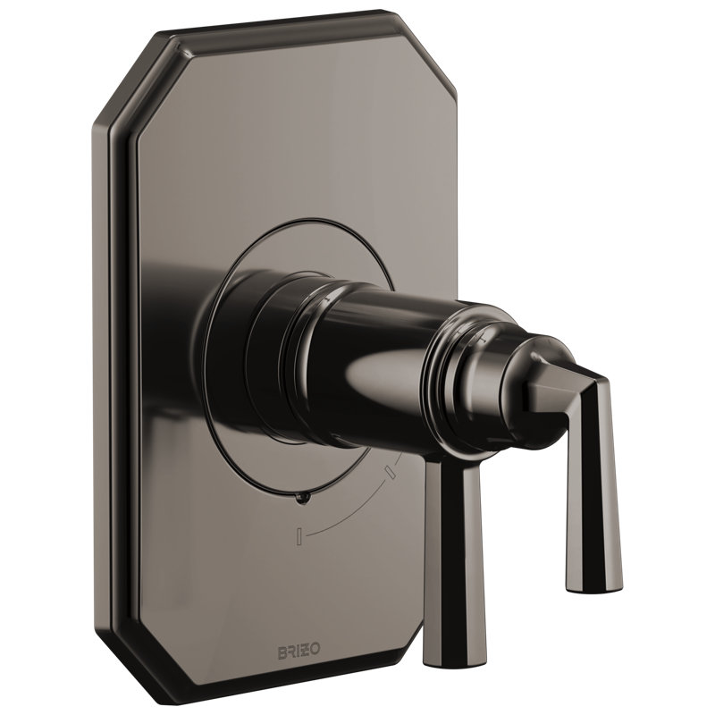Beauclere Tempassure Thermostatic Valve Only Trim, Brilliance Brilliance Black Onyx