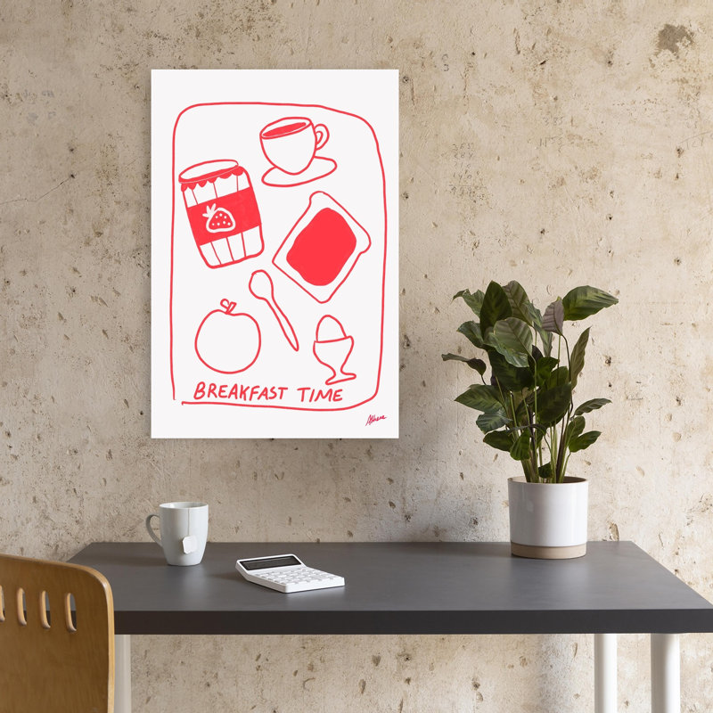 Petit déjeuner, impression d'art mural contemporain, 18" H x 12" W