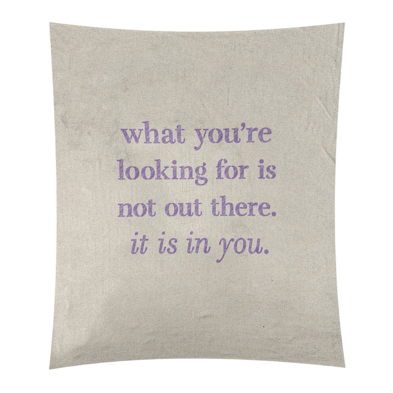 Polyester Tapestry, White/Purple, 60" H x 51" W