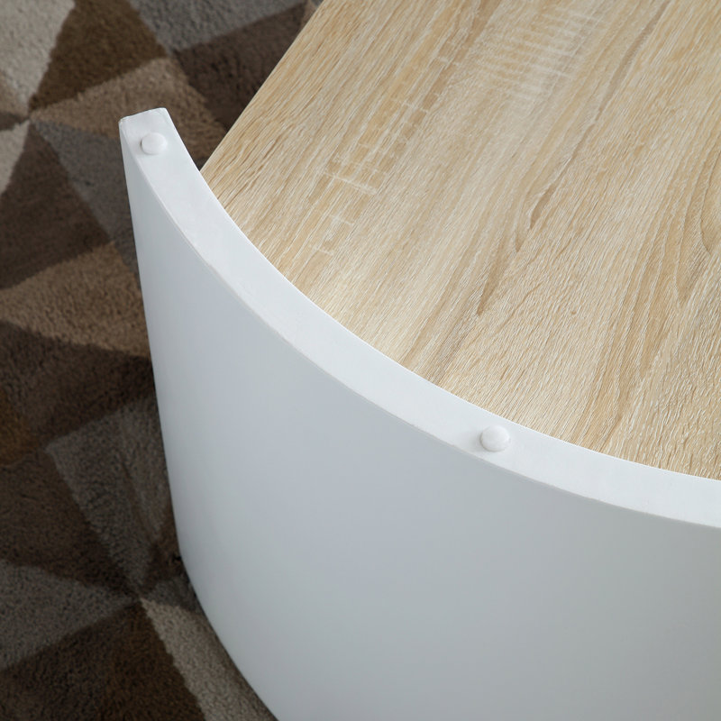 End Table with 2-Layer Storage Shelves