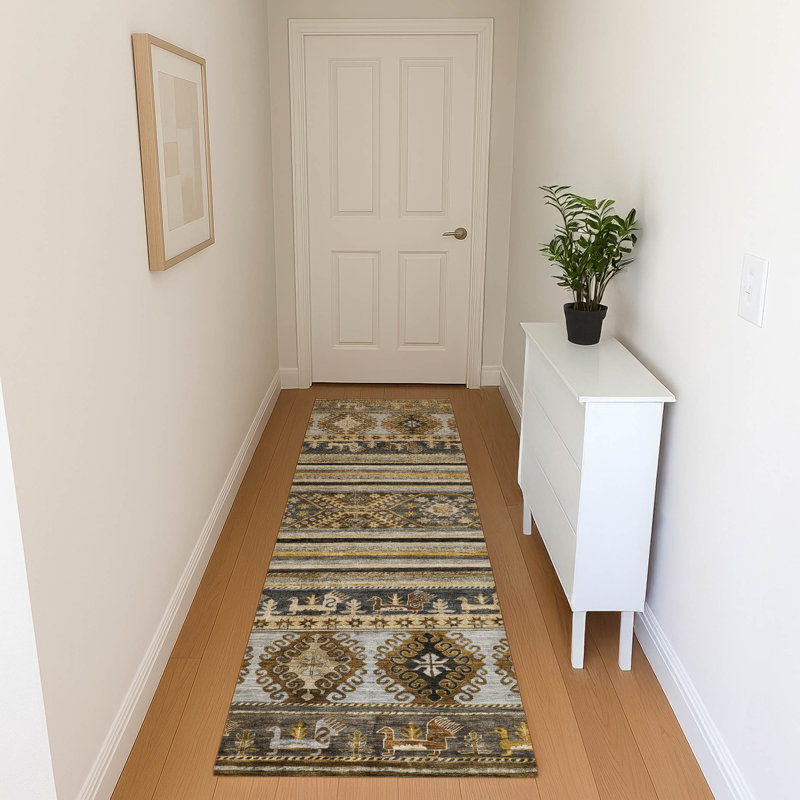 Premium Machine Washable Marasco AMF1626 Global Rug, Runner 2'3" x 7'6"