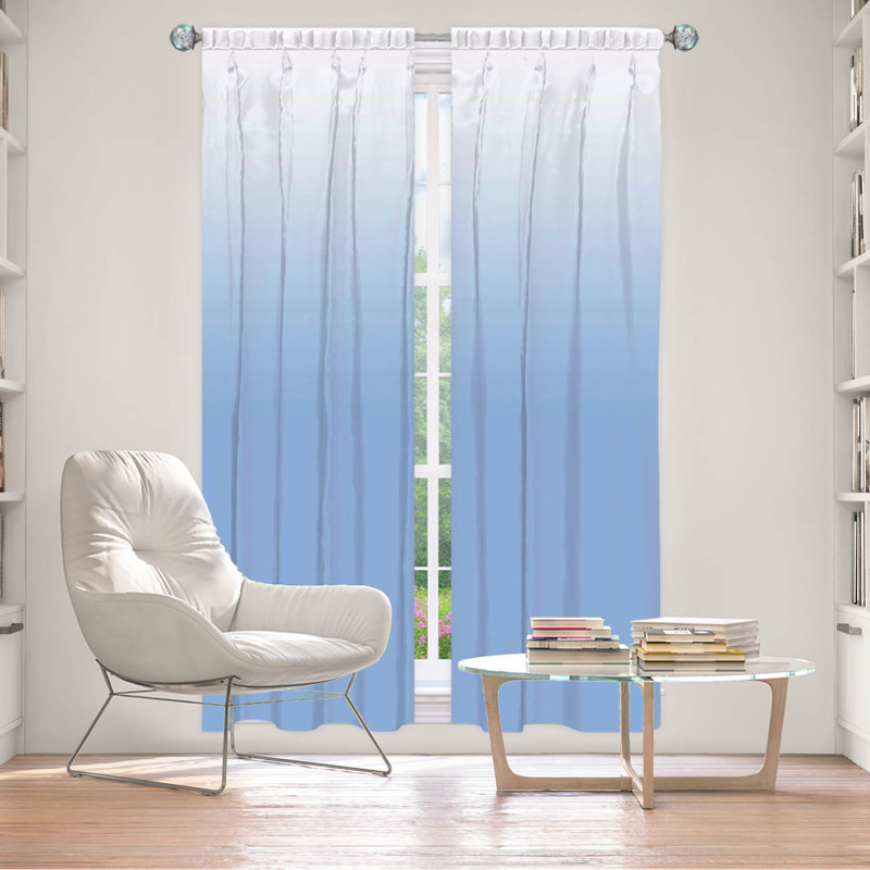 Vandela Room Darkening Curtain Pair, Blue, 20" W x 61" L