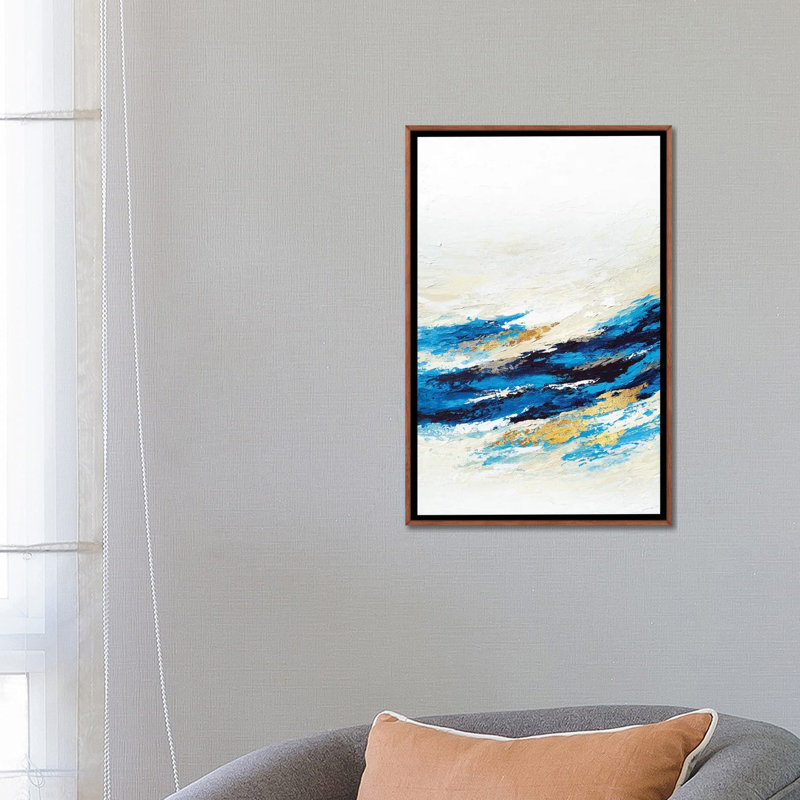 Mindfulness par Stephanie Ryan - reproduction d'art, H 26 po x l 18 po x 1,5 po, Toile avec cadre noir patiné, Pas de tapis