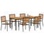 7 Piece Garden Dining Set Acacia-153793262
