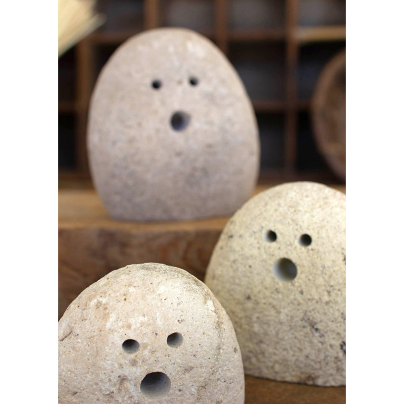 3 Piece Tabletop River Rock Ghost Set