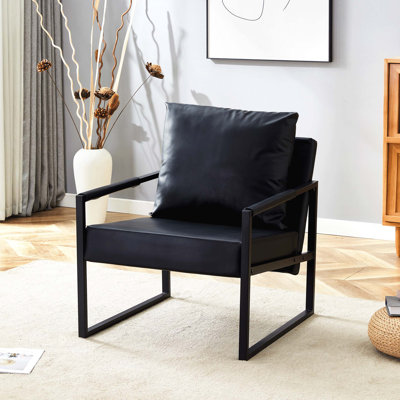 Ensemble de 1 canapé classique en cuir de polyuréthane et structure en métal - Conception ergonomique, un mélange parfait de styles moderne et industriel