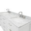 Meuble-lavabo double 72 po avec comptoir en marbre blanc de Carrare Aberdeenshire-85364538